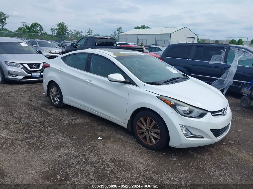 2015 Hyundai Elantra Se VIN: 5NPDH4AE6FH631987 Lot: 39505896