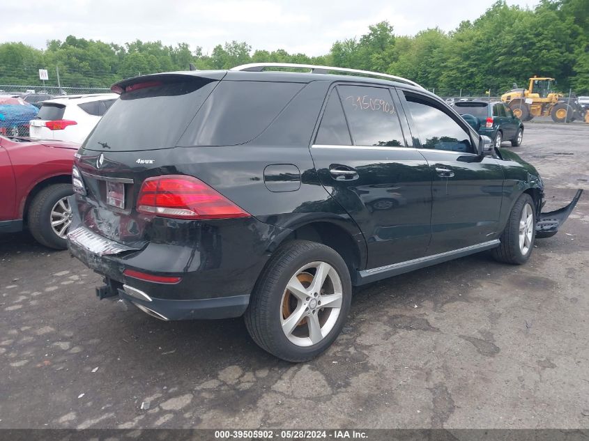 2016 Mercedes-Benz Gle 350 4Matic VIN: 4JGDA5HB0GA806583 Lot: 39505902