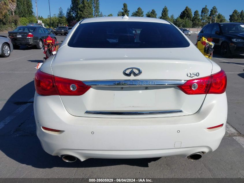 2014 Infiniti Q50 Premium VIN: JN1BV7AP0EM673551 Lot: 39505929