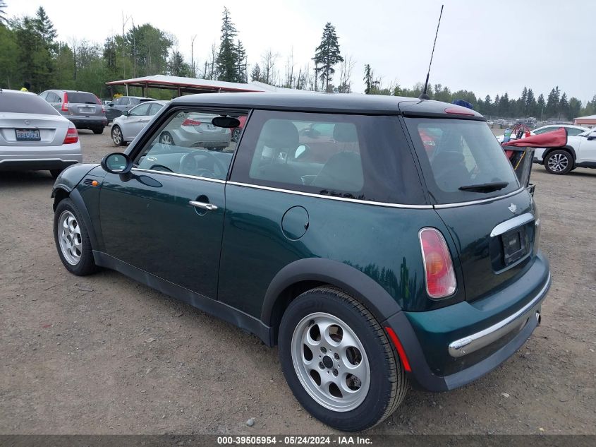 2002 Mini Cooper VIN: WMWRC33462TC37091 Lot: 39505954