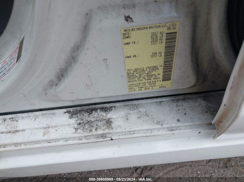 2016 Nissan Altima 2.5 S VIN: 1N4AL3AP1GN393471 Lot: 39505989