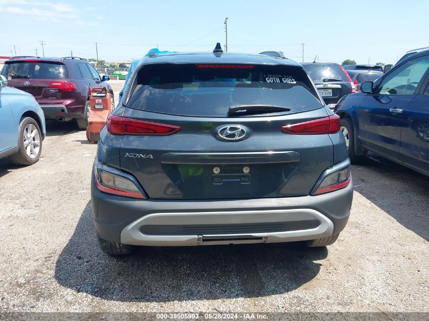 2022 Hyundai Kona Sel VIN: KM8K62AB5NU881213 Lot: 39505993