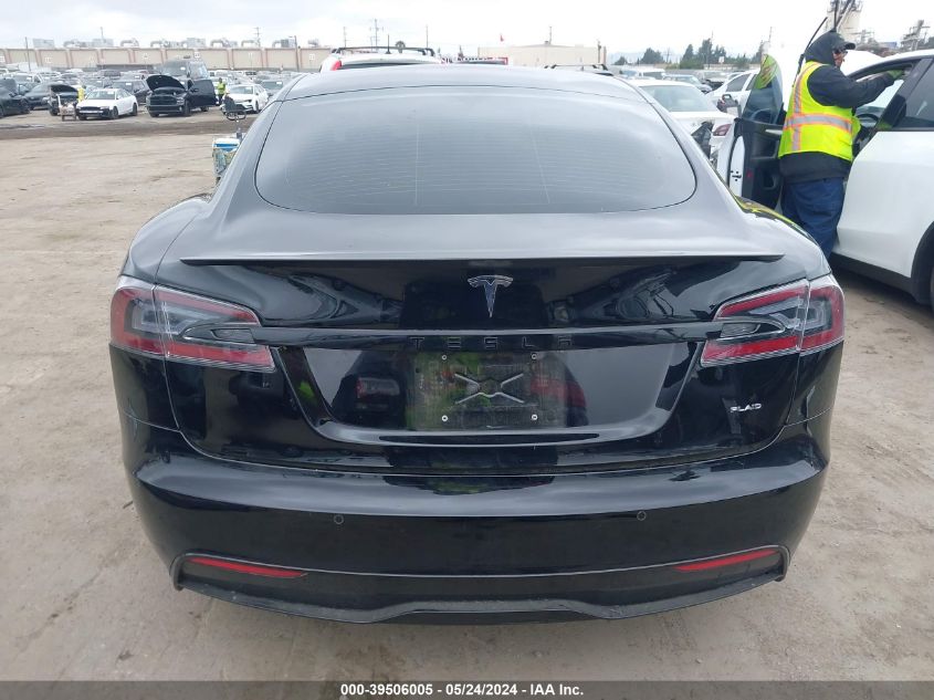 2021 Tesla Model S Plaid Tri Motor All-Wheel Drive VIN: 5YJSA1E67MF456609 Lot: 39506005