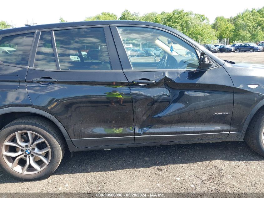 2011 BMW X3 xDrive35I VIN: 5UXWX7C59BL733444 Lot: 39506090