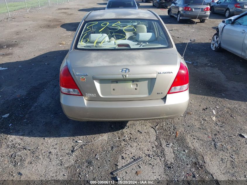 2003 Hyundai Elantra Gls/Gt VIN: KMHDN45D63U471939 Lot: 39506113