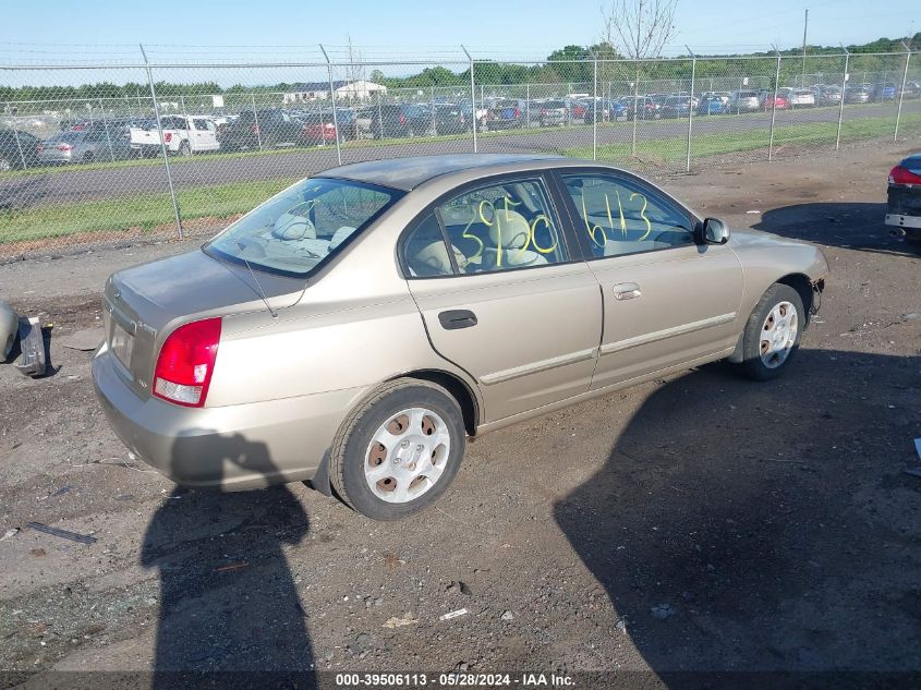 2003 Hyundai Elantra Gls/Gt VIN: KMHDN45D63U471939 Lot: 39506113