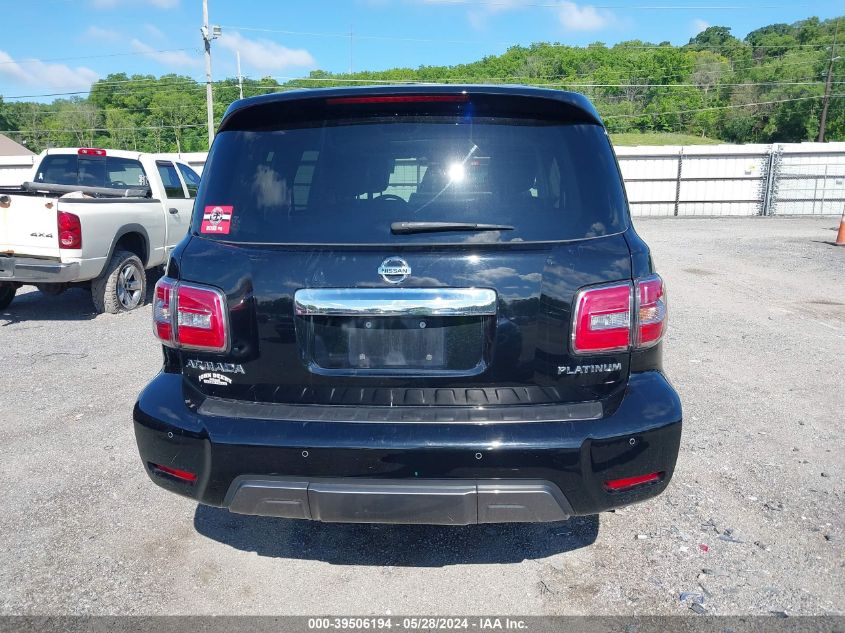 2020 Nissan Armada Platinum 4Wd VIN: JN8AY2NE7L9781472 Lot: 39506194