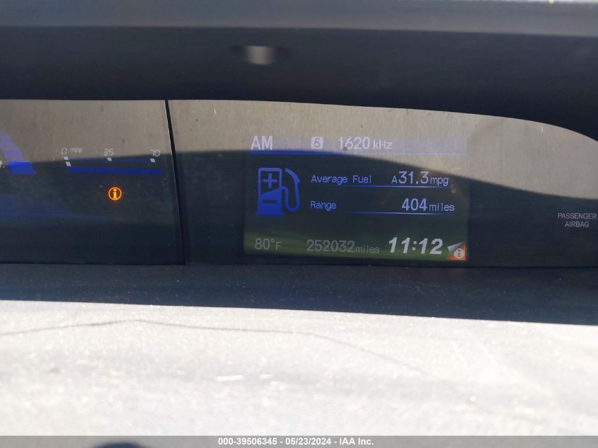 2013 HONDA CIVIC EX - 19XFB2F89DE202460