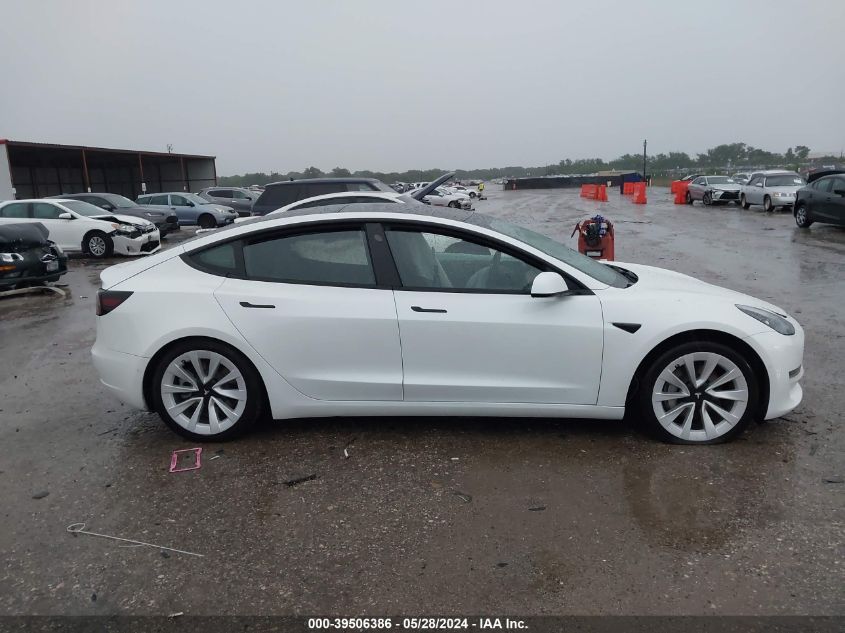 2022 Tesla Model 3 Long Range Dual Motor All-Wheel Drive VIN: 5YJ3E1EB3NF198581 Lot: 39506386