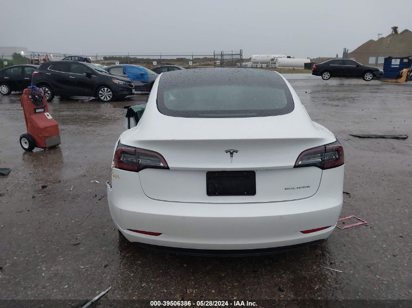 2022 Tesla Model 3 Long Range Dual Motor All-Wheel Drive VIN: 5YJ3E1EB3NF198581 Lot: 39506386