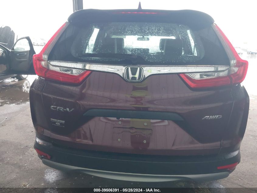 2019 Honda Cr-V Lx VIN: 2HKRW6H36KH200555 Lot: 39506391