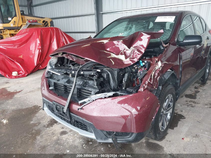 2019 Honda Cr-V Lx VIN: 2HKRW6H36KH200555 Lot: 39506391