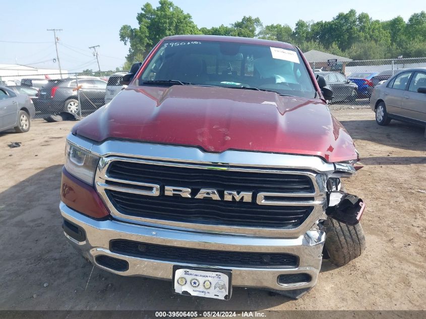 2019 Ram 1500 Big Horn/Lone Star 4X4 5'7 Box VIN: 1C6SRFFT8KN588052 Lot: 39506405