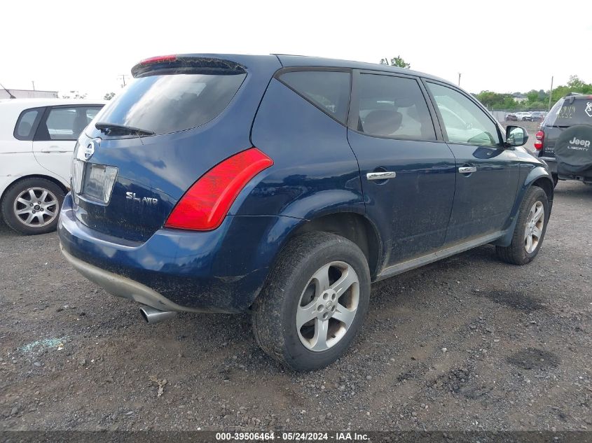 2005 Nissan Murano Sl VIN: JN8AZ08W55W424348 Lot: 39506464