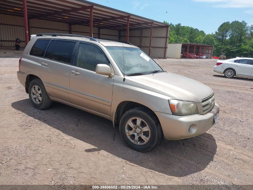 2004 Toyota Highlander V6 VIN: JTEGP21A340040751 Lot: 39506502