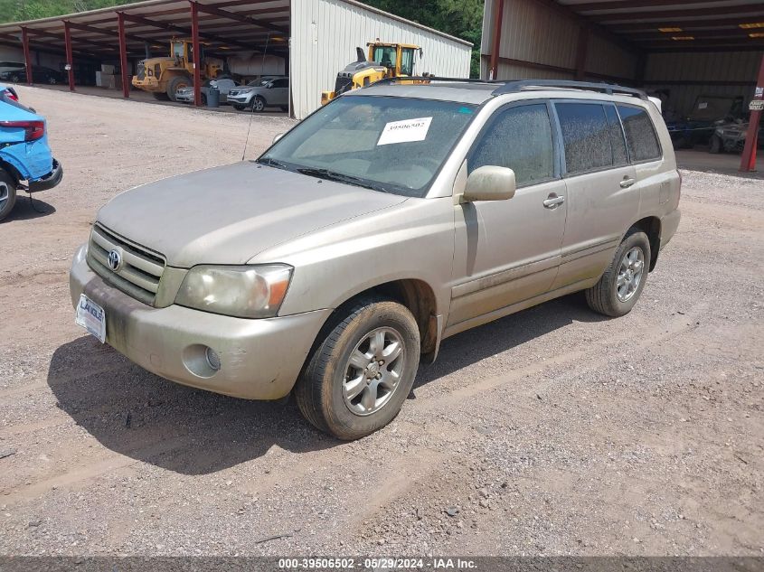 2004 Toyota Highlander V6 VIN: JTEGP21A340040751 Lot: 39506502