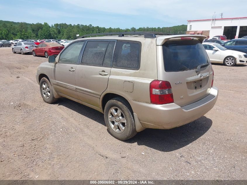 2004 Toyota Highlander V6 VIN: JTEGP21A340040751 Lot: 39506502