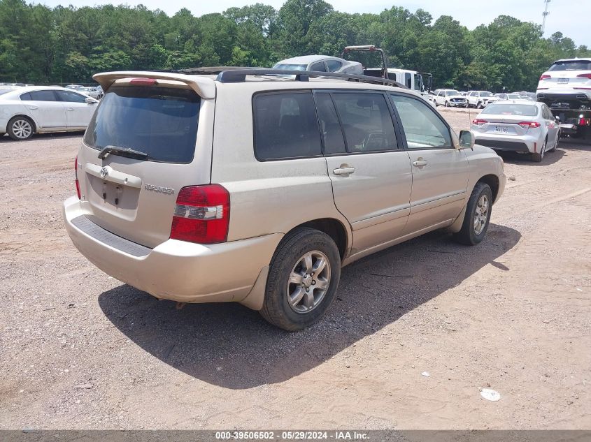 2004 Toyota Highlander V6 VIN: JTEGP21A340040751 Lot: 39506502