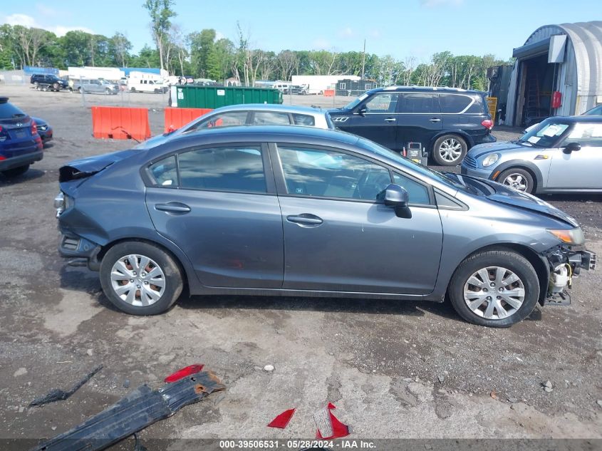 2012 Honda Civic Lx VIN: 19XFB2F54CE389272 Lot: 39506531