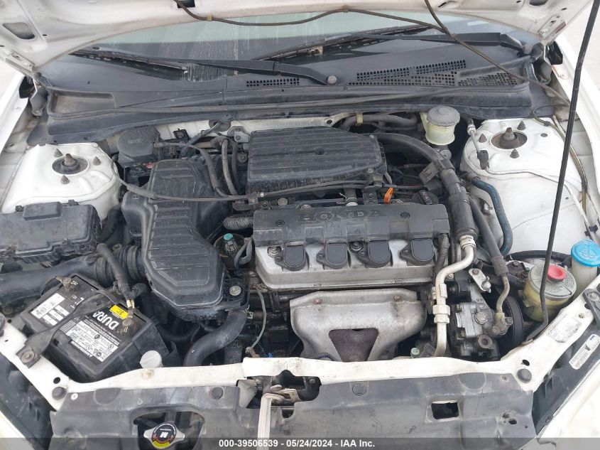 2004 Honda Civic Lx VIN: 1HGES16524L017560 Lot: 39506539