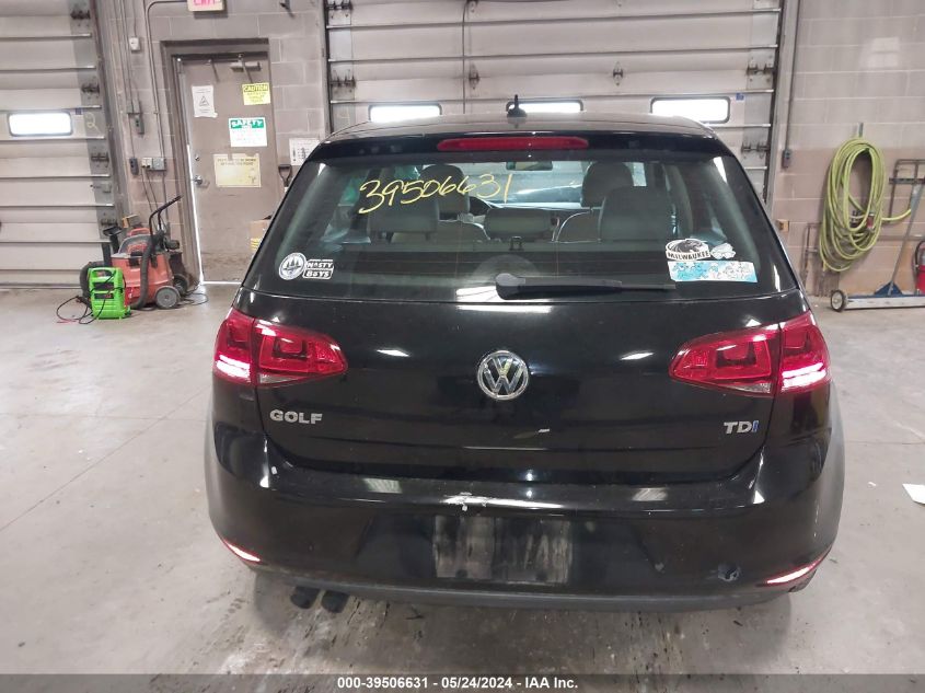 2015 Volkswagen Golf Tdi S 4-Door VIN: 3VW2A7AUXFM098540 Lot: 39506631