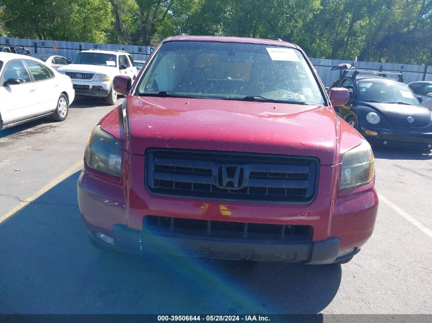 2006 Honda Pilot Ex-L VIN: 5FNYF18576B023910 Lot: 39506644