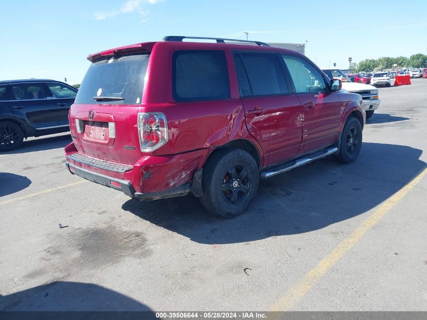 2006 Honda Pilot Ex-L VIN: 5FNYF18576B023910 Lot: 39506644