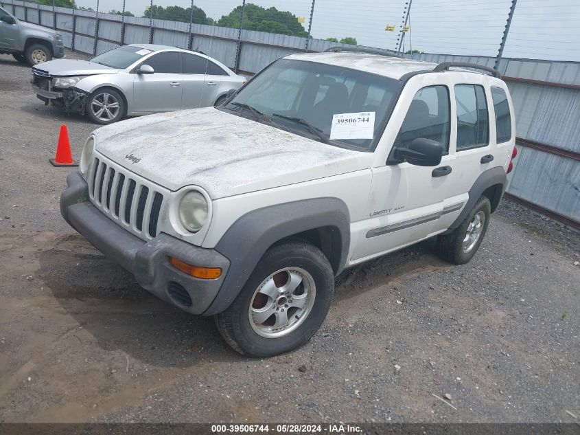 2002 Jeep Liberty Sport VIN: 1J4GK48K52W188708 Lot: 39506744