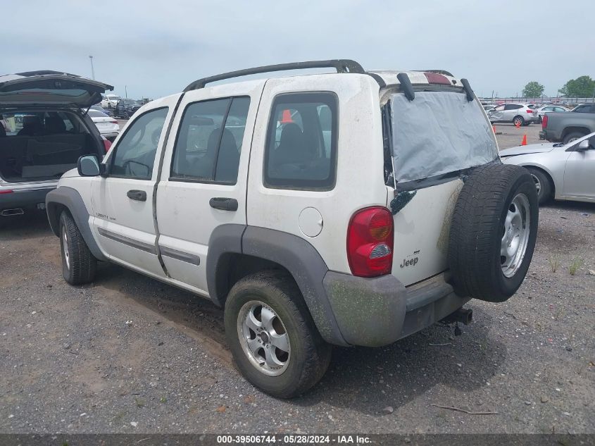 2002 Jeep Liberty Sport VIN: 1J4GK48K52W188708 Lot: 39506744