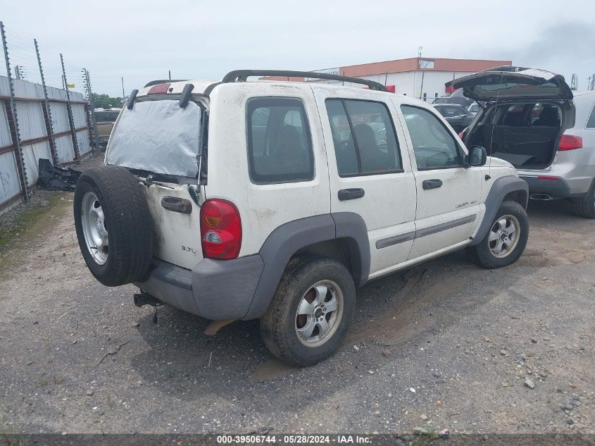 2002 Jeep Liberty Sport VIN: 1J4GK48K52W188708 Lot: 39506744