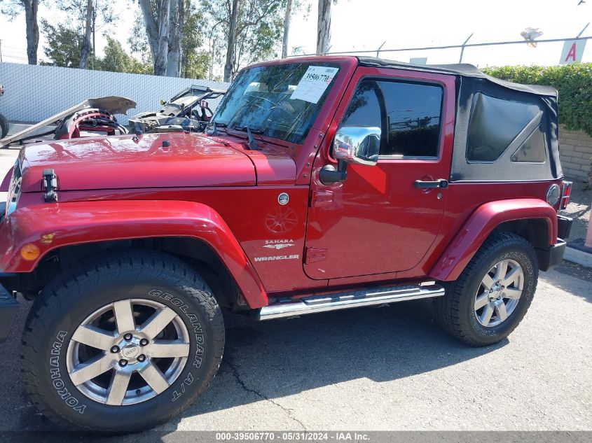 2013 Jeep Wrangler Sahara VIN: 1C4AJWBG9DL504503 Lot: 39506770