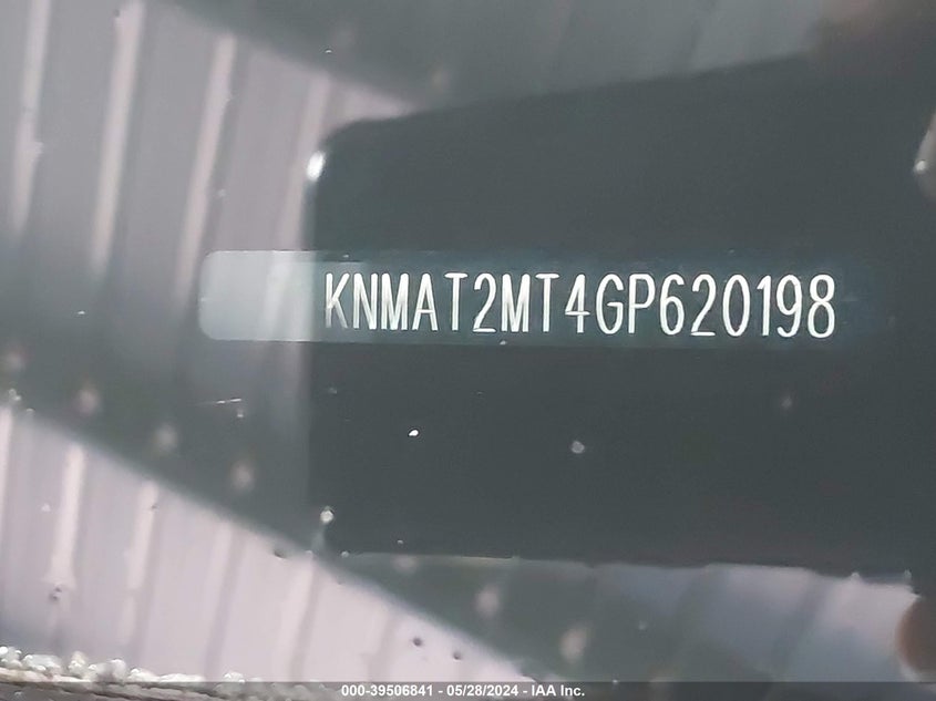 2016 Nissan Rogue Sv VIN: KNMAT2MT4GP620198 Lot: 39506841