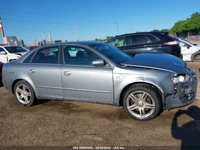 2007 Audi A4 2.0T VIN: WAUDF78E27A071419 Lot: 39506926