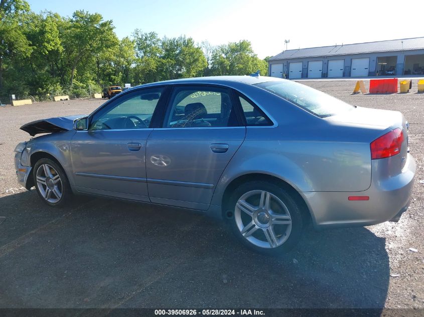 2007 Audi A4 2.0T VIN: WAUDF78E27A071419 Lot: 39506926