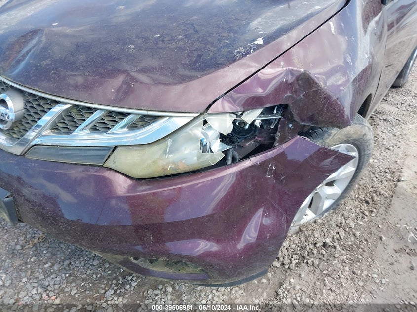 2014 Nissan Murano Sv VIN: JN8AZ1MU9EW411578 Lot: 39506981