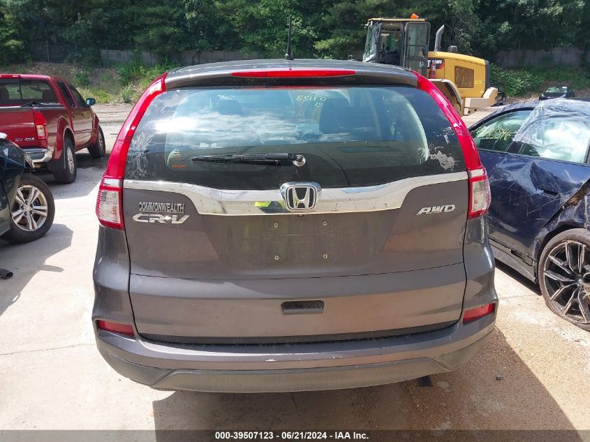 2015 Honda Cr-V Lx VIN: 5J6RM4H39FL114243 Lot: 39507123