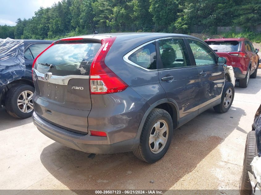 2015 Honda Cr-V Lx VIN: 5J6RM4H39FL114243 Lot: 39507123