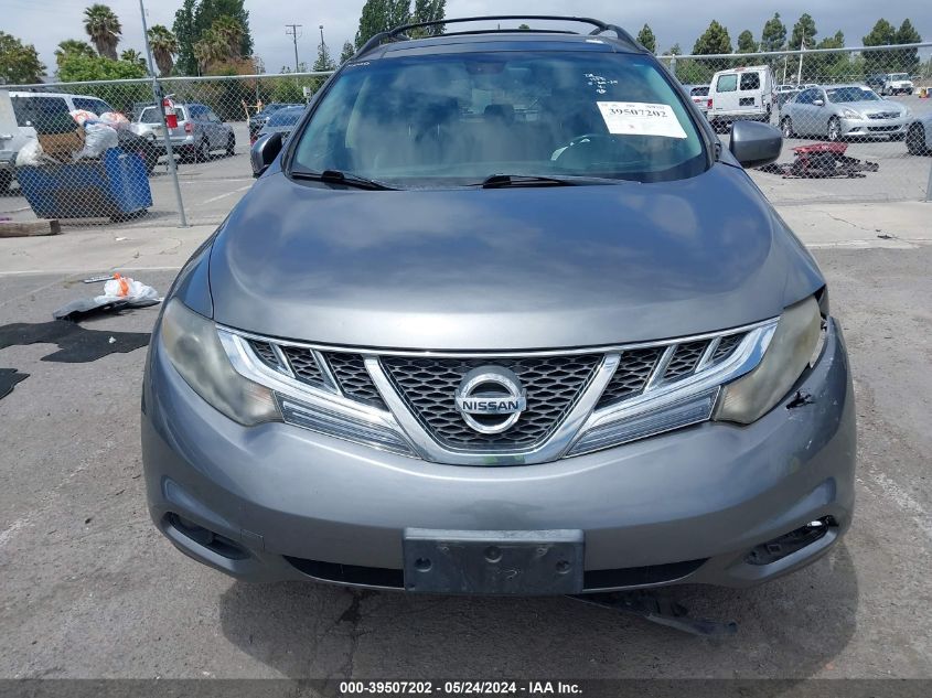 2013 Nissan Murano Sl VIN: JN8AZ1MU2DW212189 Lot: 39507202