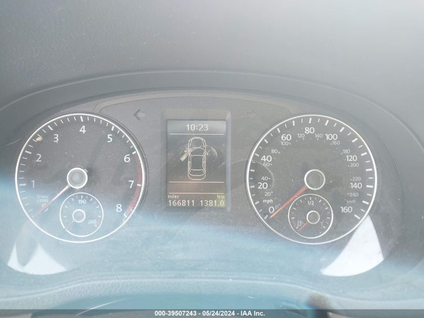 2012 Volkswagen Passat 2.5L Se VIN: 1VWBH7A31CC078211 Lot: 39507243