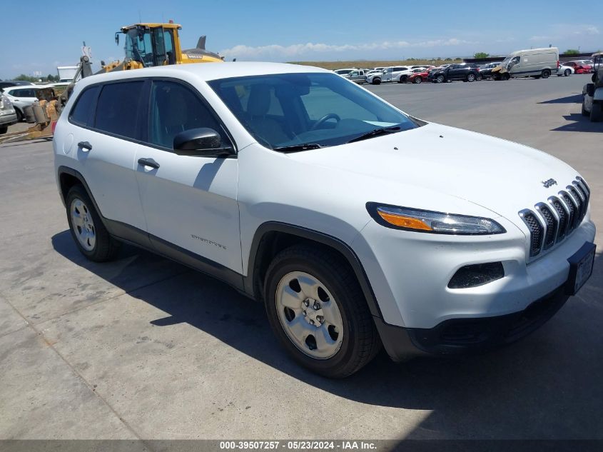 2016 Jeep Cherokee Sport VIN: 1C4PJMAB3GW337384 Lot: 39507257