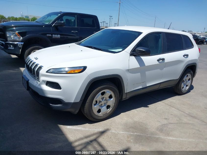 2016 Jeep Cherokee Sport VIN: 1C4PJMAB3GW337384 Lot: 39507257