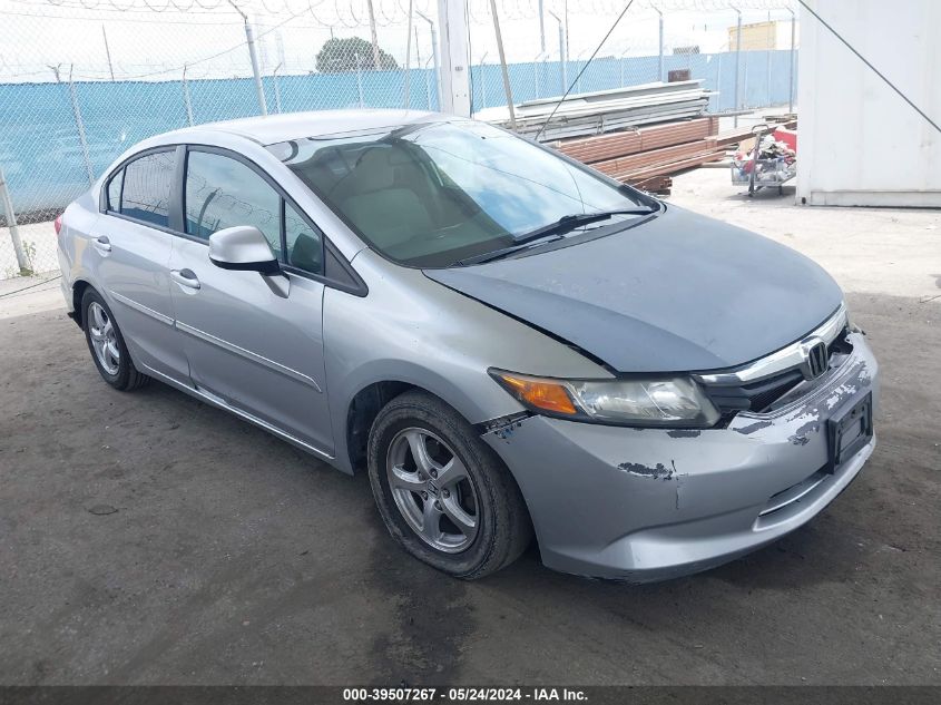 2012 Honda Civic Natural Gas VIN: 19XFB5F54CE001894 Lot: 39507267