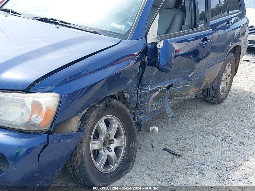 2006 Toyota Highlander V6 VIN: JTEEP21A060159626 Lot: 39507284