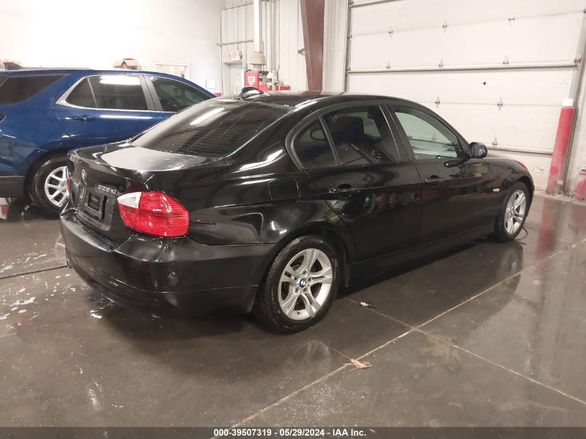 2008 BMW 328Xi VIN: WBAVC73508KP39010 Lot: 39507319