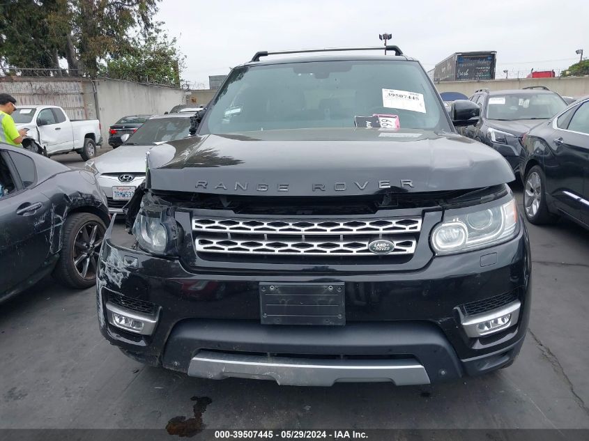 2014 Land Rover Range Rover Sport 3.0L V6 Supercharged Hse VIN: SALWR2WFXEA339267 Lot: 39507445