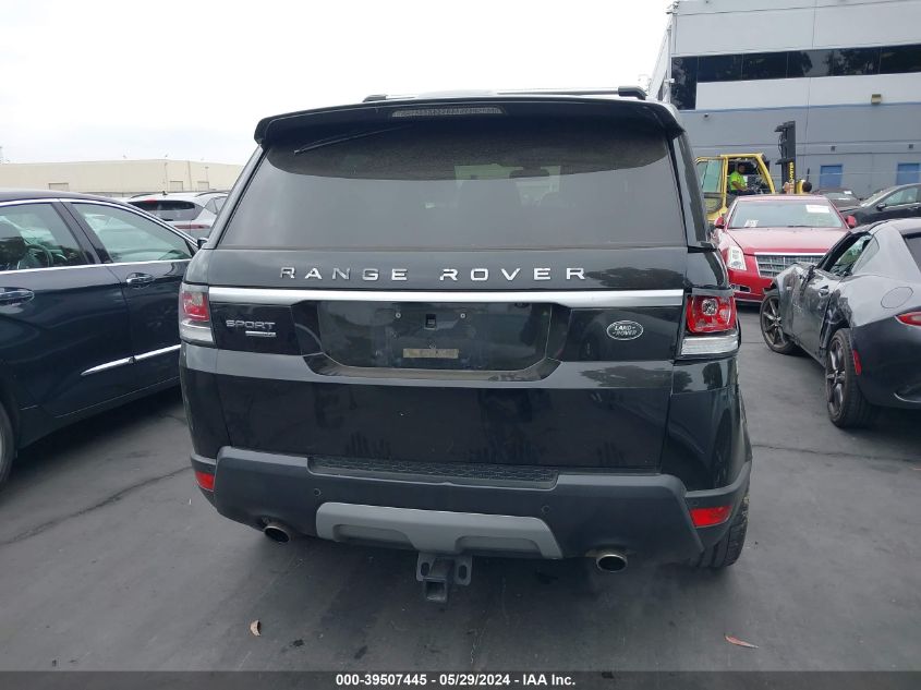 2014 Land Rover Range Rover Sport 3.0L V6 Supercharged Hse VIN: SALWR2WFXEA339267 Lot: 39507445