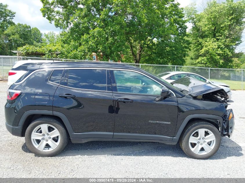 2022 Jeep Compass Latitude Fwd VIN: 3C4NJCBB5NT106490 Lot: 39507478