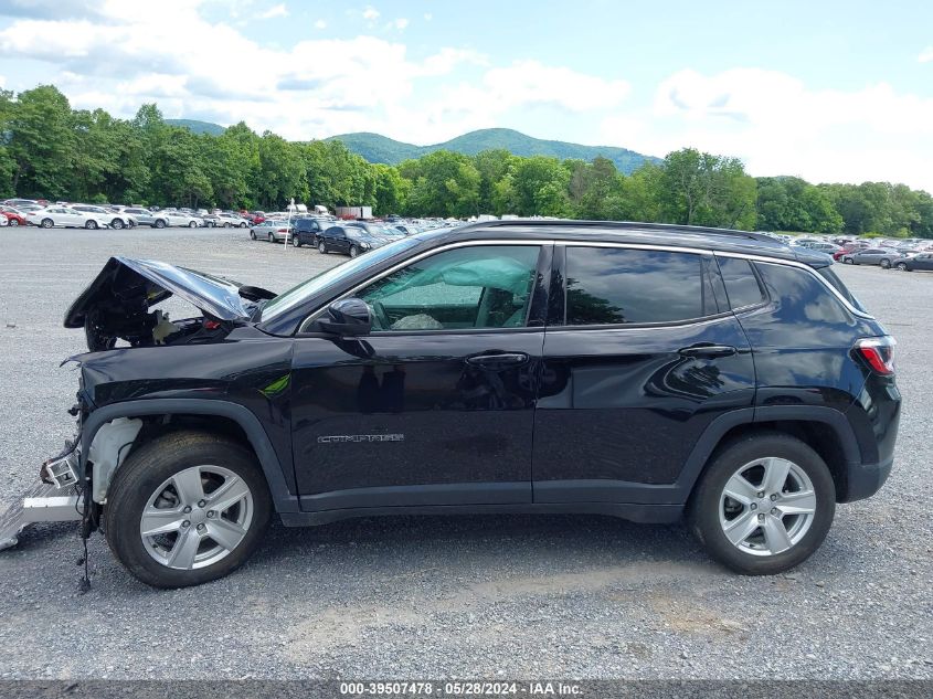 2022 Jeep Compass Latitude Fwd VIN: 3C4NJCBB5NT106490 Lot: 39507478