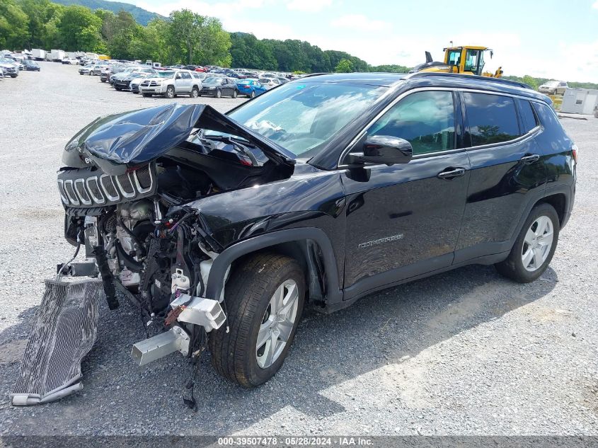 2022 Jeep Compass Latitude Fwd VIN: 3C4NJCBB5NT106490 Lot: 39507478