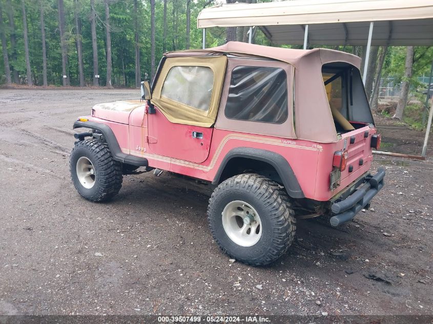 1991 Jeep Wrangler / Yj S VIN: 2J4FY19P4MJ141148 Lot: 39507499